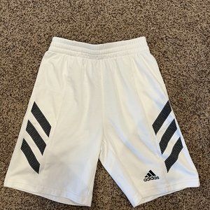 Boys White Adidas Shorts